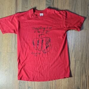 Vintage Single Stitch Jerzees Bold Red Short Sleeve Tee